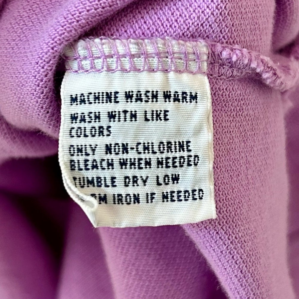 Ralph Lauren Lavender Short-Sleeve Polo Shirt Green Logo Size L - Picture 6 of 6